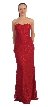 Strapless Sweetheart Neck Long Lace Formal Bridesmaid Dress — in Burgundy