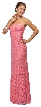 Strapless Sweetheart Neck Long Lace Formal Bridesmaid Dress