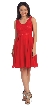 V-Neck Lace Bodice Short Homecoming Party Dress