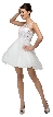 Bejeweled Bust Short Babydoll Homecoming Party Dress — in an alternate image