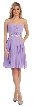 Strapless Sweetheart Pleated Short Bridesmaid Grad Dress — in Lilac
