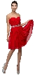 Strapless Sweetheart Pleated Short Bridesmaid Grad Dress