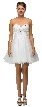 Strapless Lace Bodice Tulle Short Homecoming Party Dress