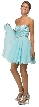 Strapless Lace Bust Short Homecoming Party Dress — in an alternative image