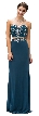 Illusion Two Piece Jewel Mesh Top Long Prom Dress