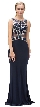 Bejeweled Top Sheer Waist Floor length Prom Dress
