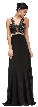 Sheer Mesh Beaded Lace Bodice Long Formal Prom Dress
