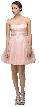 Sparkling Jewels Bodice Short Homecoming Party Dress — in Blush