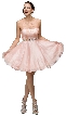 Sparkling Jewels Bodice Short Homecoming Party Dress — in an alternative image