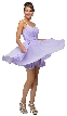 Ruched Bodice Beaded Straps Short Bridesmaid Dress