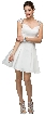 Jeweled Cap Sleeves Flared Short Homecoming Party Dress — in an alternative image