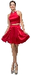 Jeweled Collar Two Piece Short Homecoming Party Dress