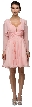 V-Neck Ruched Bodice Short Homecoming Bridesmaid Dress — in an alternative image