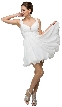 V-Neck Ruched Bodice Short Homecoming Bridesmaid Dress — in Off White