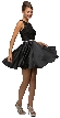 Lace Bodice Beaded Waist Short Homecoming Graduation Dress — in Black