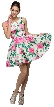 Floral Print Cut-Out Back Sleeveless Short Homecoming Dress