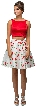Cherry Print Short Two Piece Party Homecoming Dress