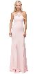 Rhinestones Mesh Neck & Back Long Formal Prom Dress — in Blush