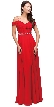 Cold Shoulder Beaded Waist Long Bridesmaid Prom Dress