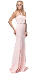 Sweetheart Neck Rhinestones Waist Long Jersey Prom Dress — in Blush