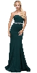 Sweetheart Neck Rhinestones Waist Long Jersey Prom Dress — in Hunter Green