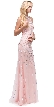 Glamorous Halter Open Back Beaded Prom Dress — in an alternative image