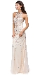 Glamorous Halter Open Back Beaded Prom Dress — in Gold