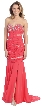 Strapless Mermaid Cut Sequined Long Prom Pageant Dress