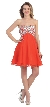Strapless Bejeweled Bodice Short Party Prom Dress
