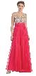 Bejeweled Mesh Bust Long Prom Pageant Dress