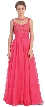 Floral Lace Bust Full Length Formal Prom Dress
