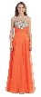 Rhinestones Mesh Bust Long Prom Pageant Dress — in an alternative picture