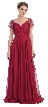 Short Sleeves Twist Knot Bust Long Formal MOB Dress — in an alternative picture