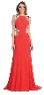 Mesh Rhinestones Bodice Floor Length Prom Pageant Dress