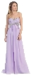 Strapless Empire Beaded Bust Long Formal Evening Dress — in Lilac