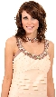 Two Tone Cascading Layered Pleated Prom Dress — in closeup