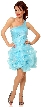 Puffy Sheer Short Homecoming Dress