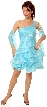 Puffy Sheer Short Homecoming Dress — in alternative image