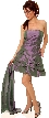 Strapless Short Sequin Prom Dress with Ruffled Hem — in alternative view