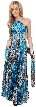 Criss-Cross Waist Animal Print Long Dress