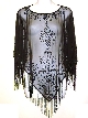 Hand Beaded Mesh Poncho