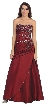 Strapless Asymmetric A-Shape Beaded Long Formal Prom Dress