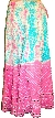 Tie & Dye Long Sequined Skirt with Drawstring
