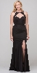 Cutout Sweetheart Neckline Long Fitted Formal Prom Dress — in Black