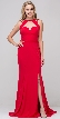 Cutout Sweetheart Neckline Long Fitted Formal Prom Dress — in Red