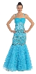 Mermaid Style Beaded Mesh Long Formal Prom Dress