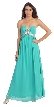 Strapless Rhinestones Bust Long Formal Bridesmaid Dress — in Jade Green