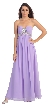 Strapless Rhinestones Bust Long Formal Bridesmaid Dress — in Lilac