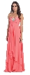 Strapless Rhinestone Bust Long Formal Bridesmaid Dress 