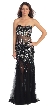 Strapless Sequins & Beads Floor Length Formal Prom Dress 